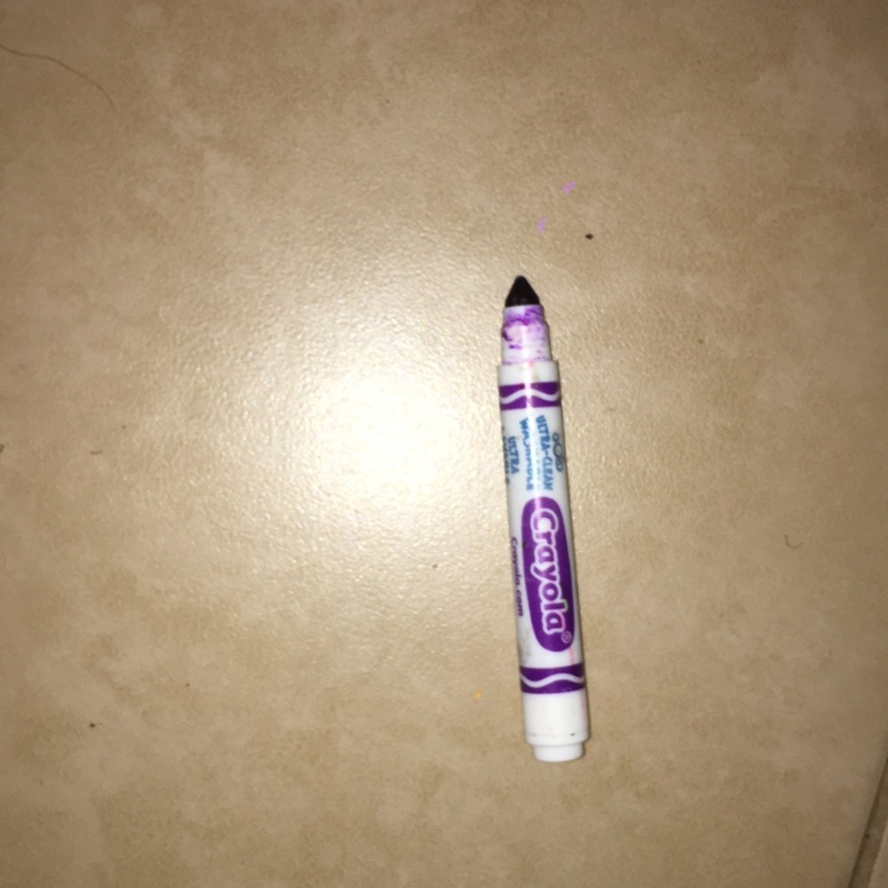 A purple marker